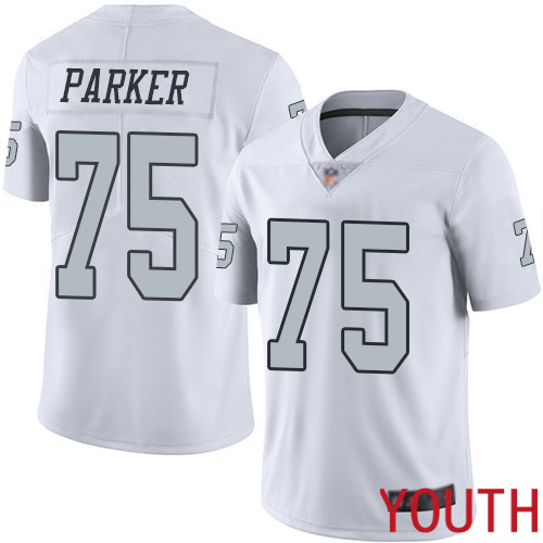Oakland Raiders Limited White Youth Brandon Parker Jersey NFL Football 75 Rush Vapor Untouchable Jersey